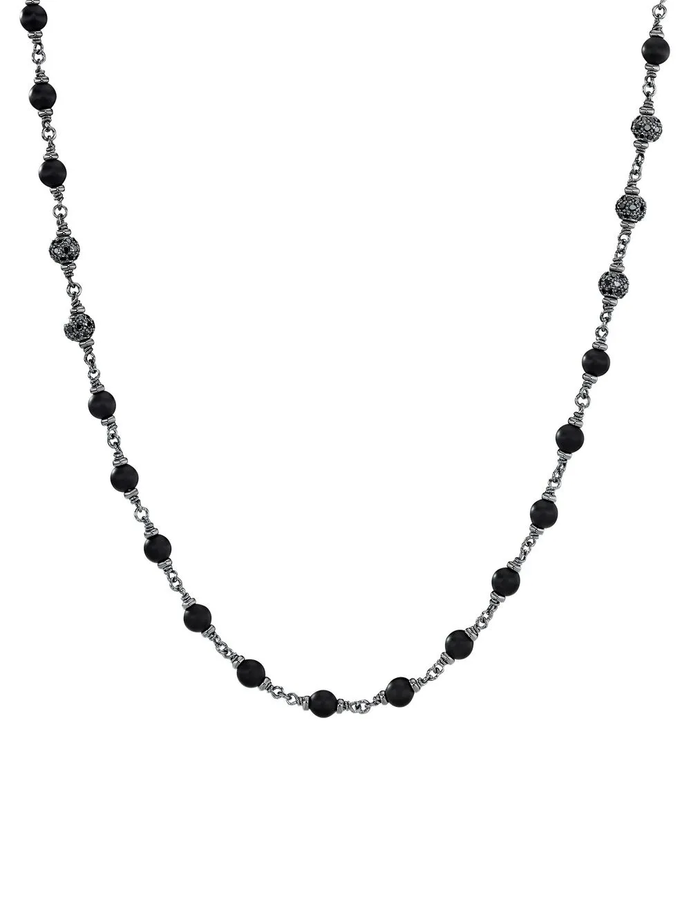 

Серебряное колье Spiritual Beads Rosary с бриллиантами (6 мм) David Yurman, серебряный