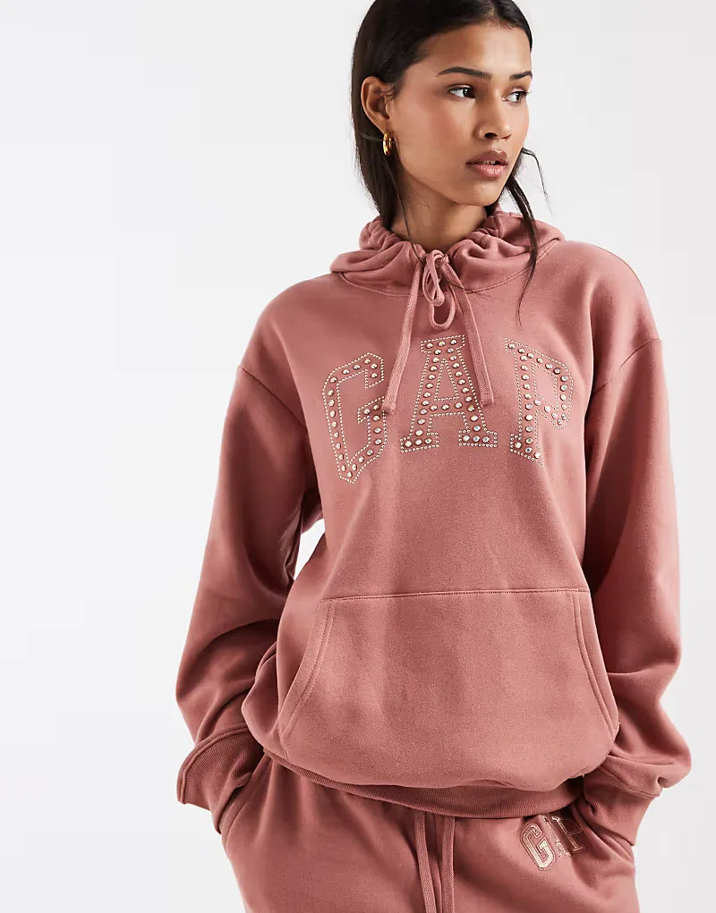 Толстовка с логотипом GAP, лососево-розовый