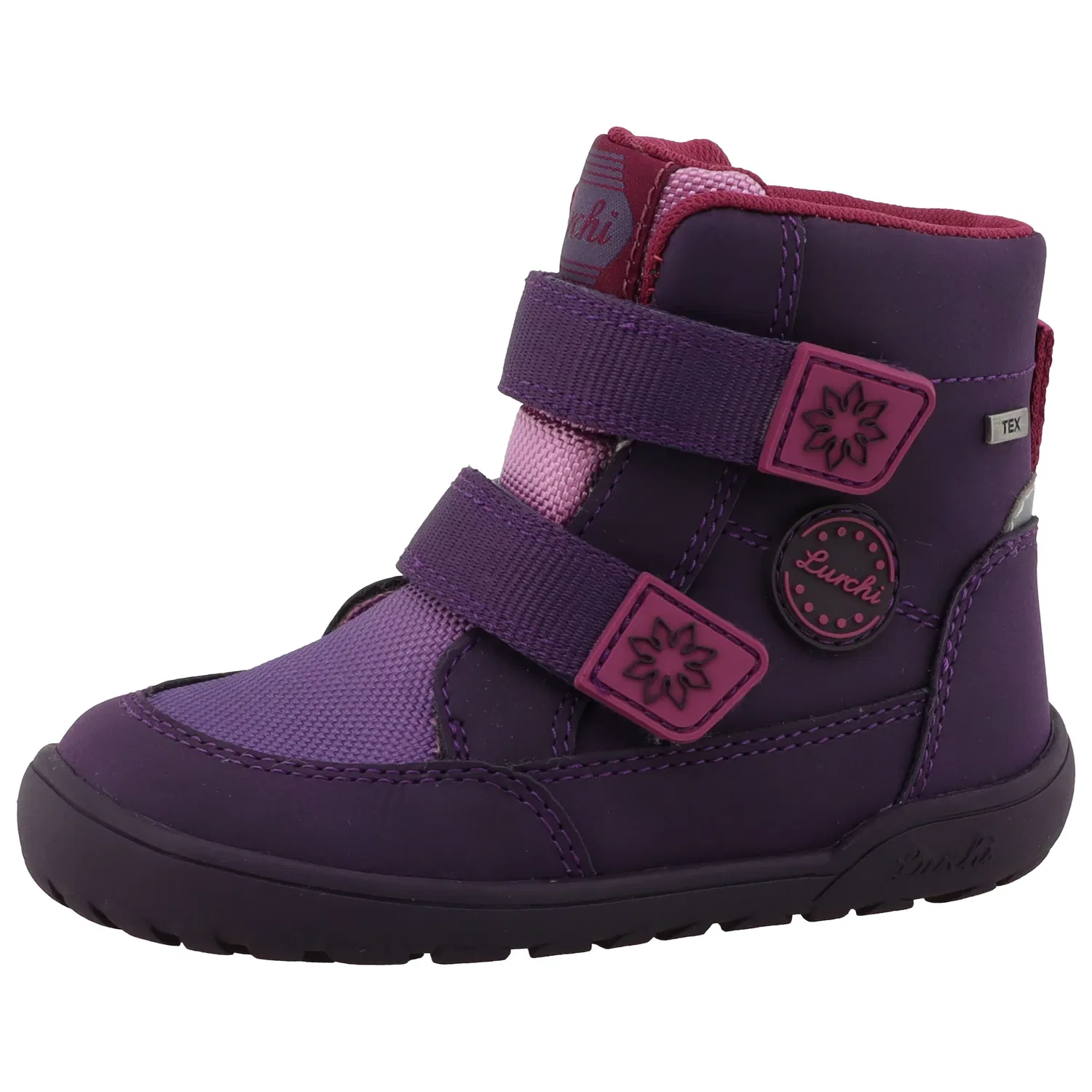 Детские кожаные ботинки на липучках Lurchi, Berry-Purple