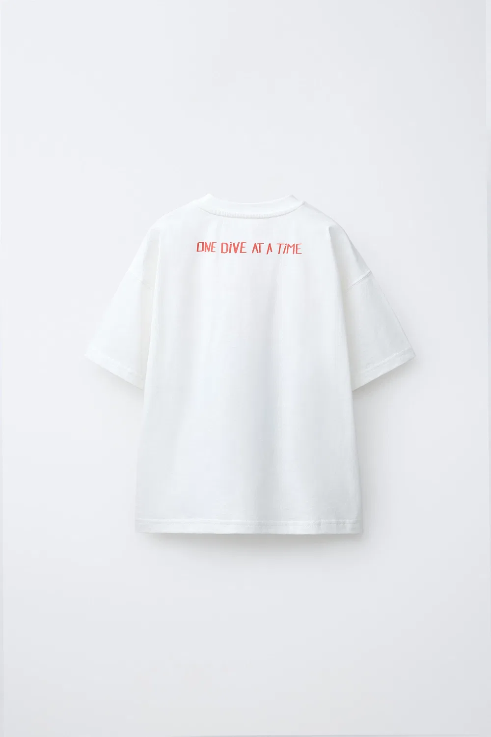 Футболка с принтом акулы ZARA, White — фото 2