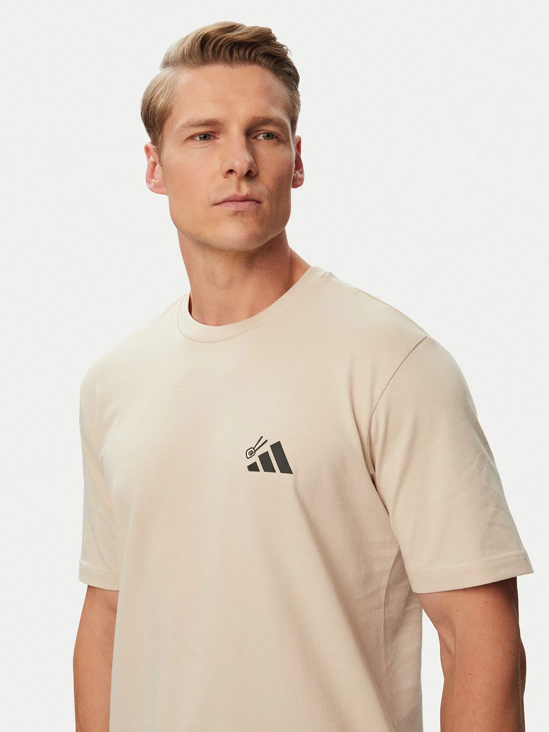 Мужская футболка стандартного кроя Sushi Graphic Adidas, светло-бежевый — фото 4
