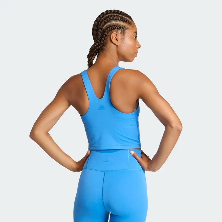 Спортивный топ-бра с средним уровнем поддержки All Me Medium Support Bra Tank Top adidas, Черный — фото 2
