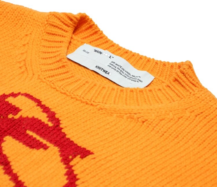Толстовка Off-White Industrial Y013 Knit Crewneck 'Yellow', желтый — фото 4