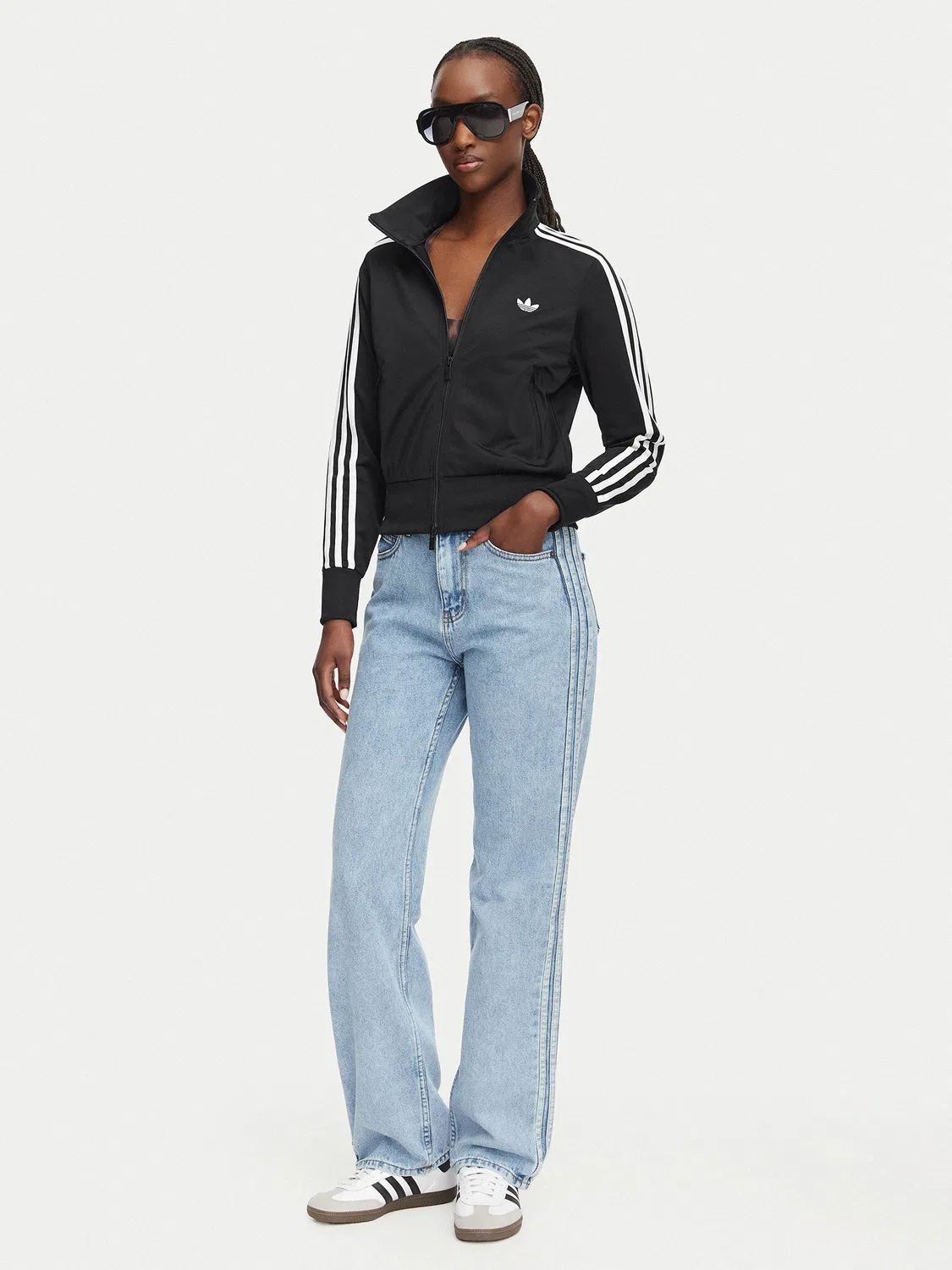 Женская толстовка стандартного кроя Firebird Classic Track Jacket Adidas, черный — фото 2