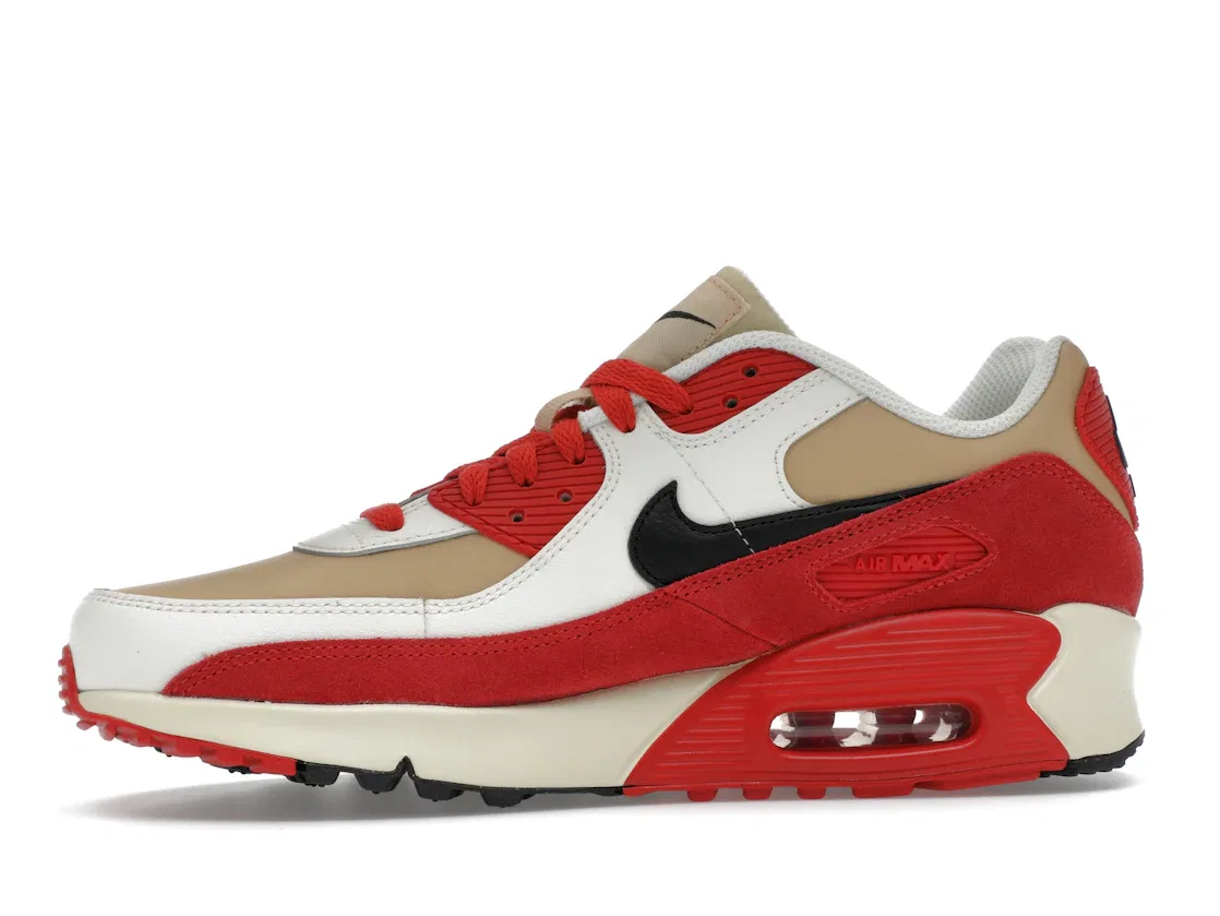 Детские кроссовки Lifestyle Nike Air Max 90 Leather, Sesame/Red Clay/Sail/Black — фото 3