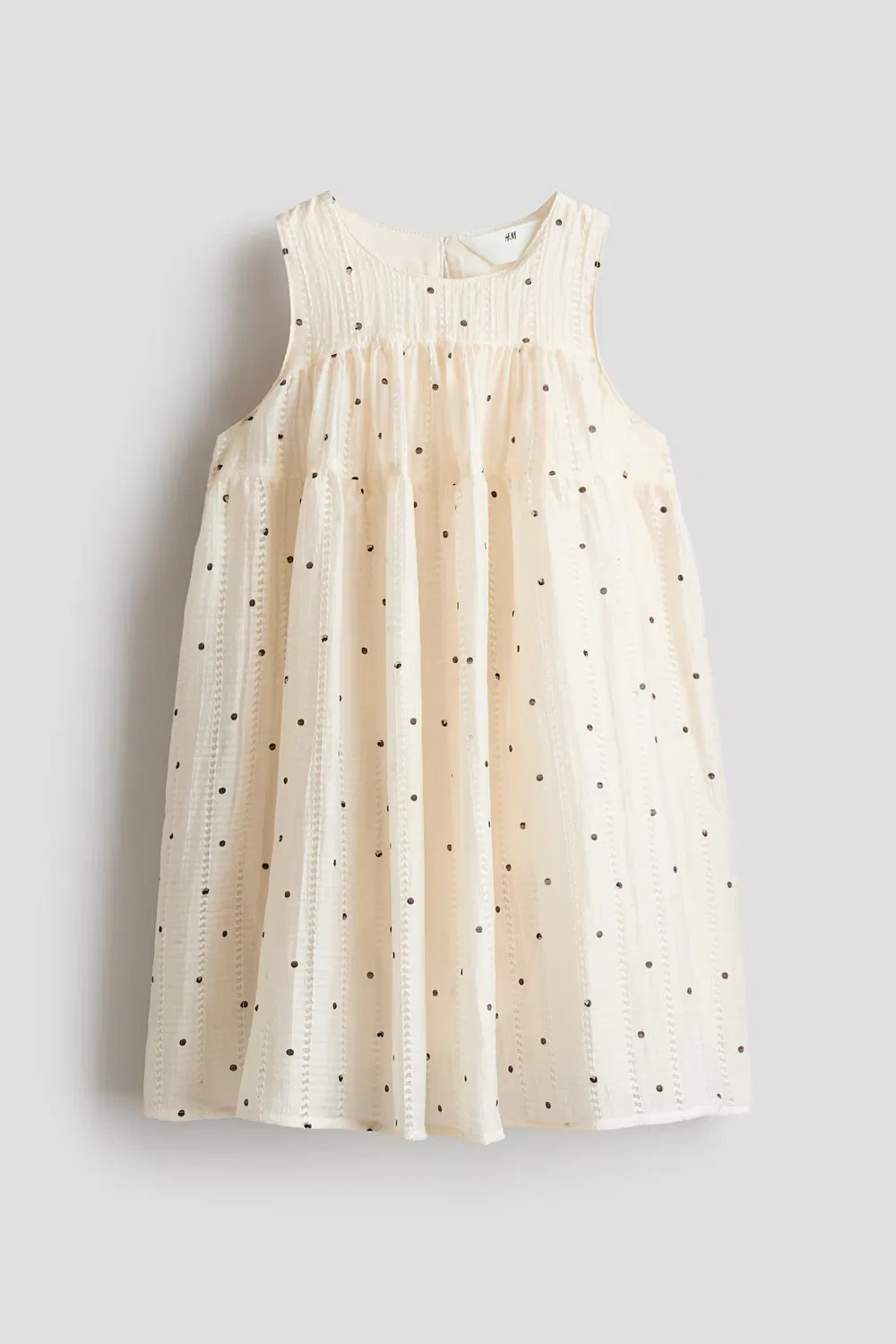 Платье А-силуэта H&M, Hellbeige/Gepunktet — фото 4