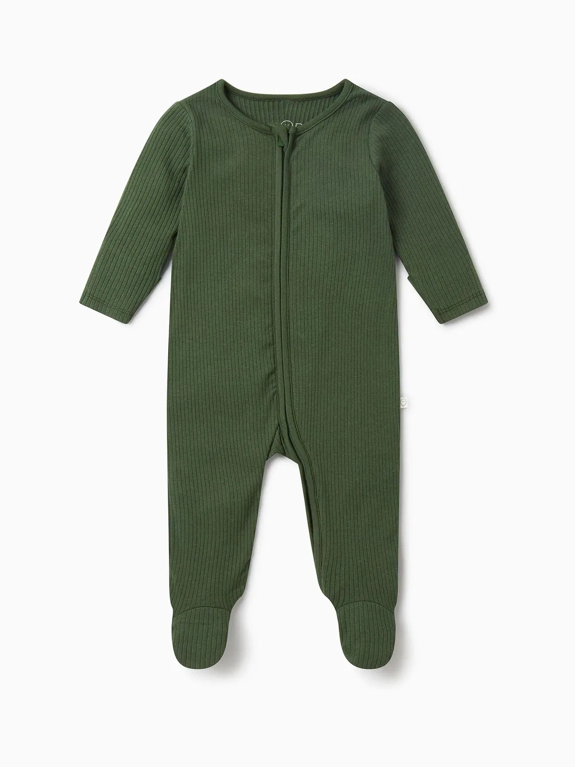 Комбинезон Ribbed Clever Zip Sleepsuit Mori, Pine Green — фото 4