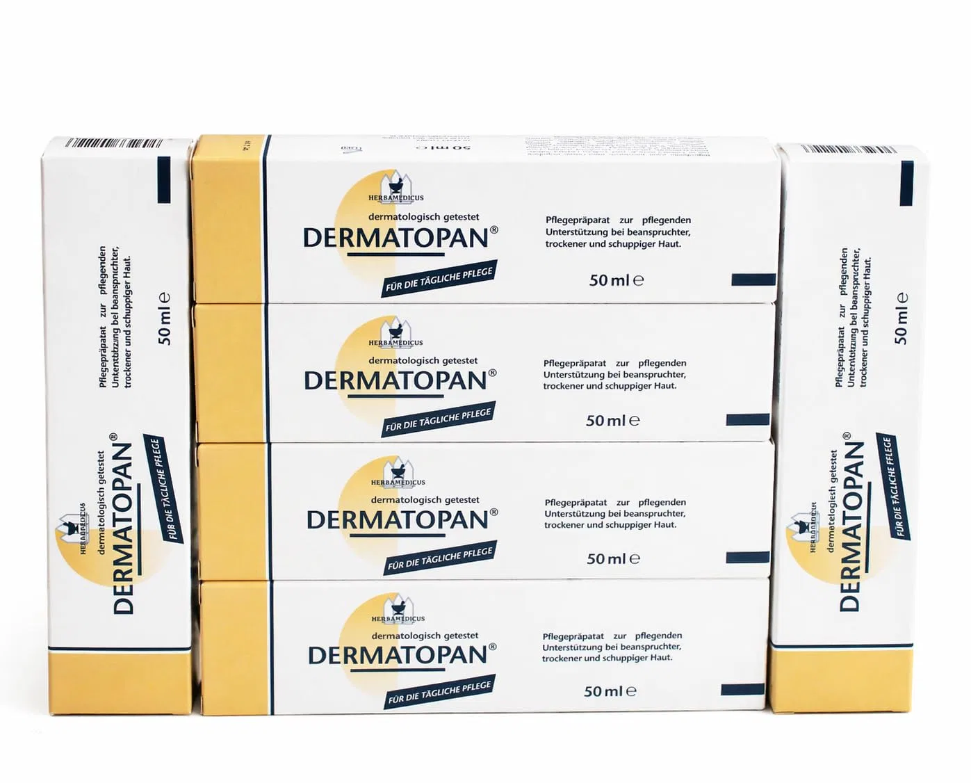 Крем для тела Herbamedicus Dermatopan, 6x50 мл, с мочевиной и пантенолом