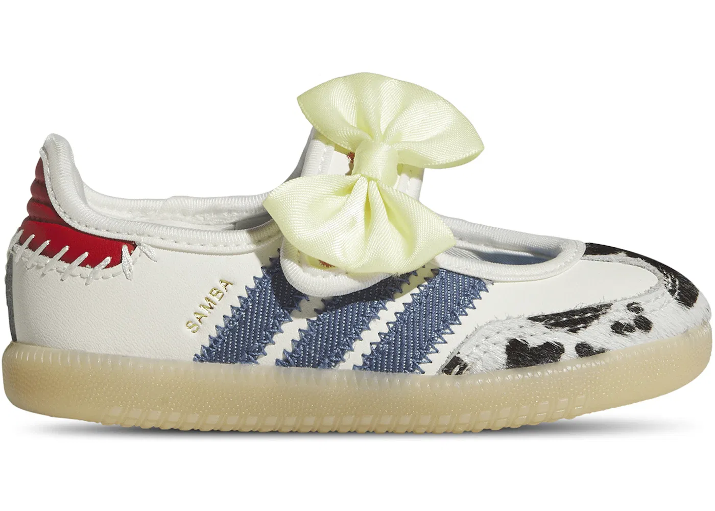 Детские кроссовки для девочек с принтом Adidas Samba Jane Disney Pixar's Toy Story Jessie, Off White Core Black Gum