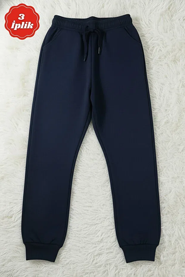Детские спортивные штаны для девочек 5-предметный комплект Ya Ko Kids, Navy Blue-Black-Gray-Navy Blue-Black — фото 2