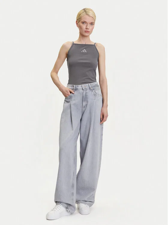 Топ slim fit ALL SZN Rib Adidas, серый — фото 2