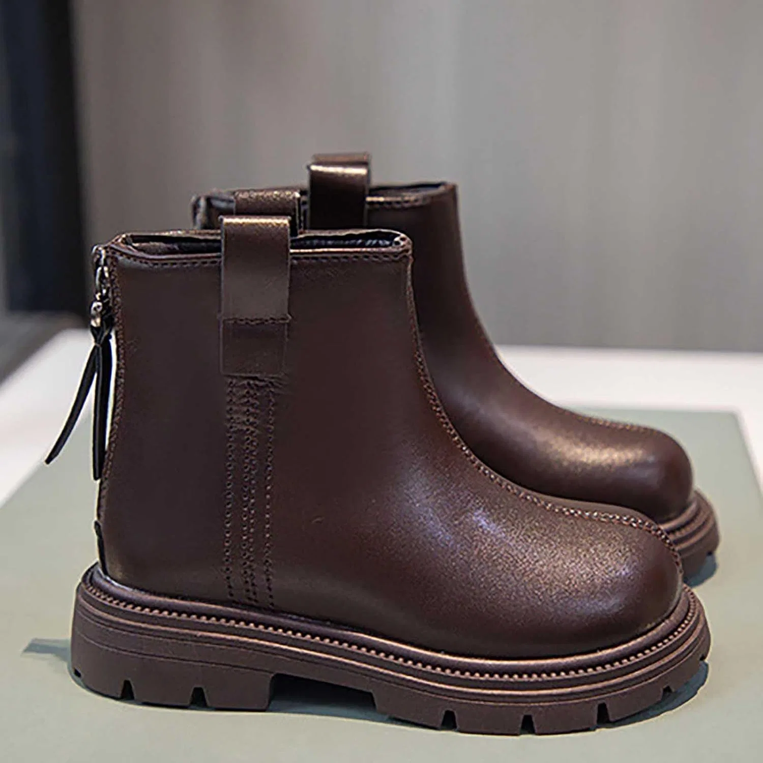 Детские ботинки для девочек с боковой молнией Western Winter Boots — фото 3