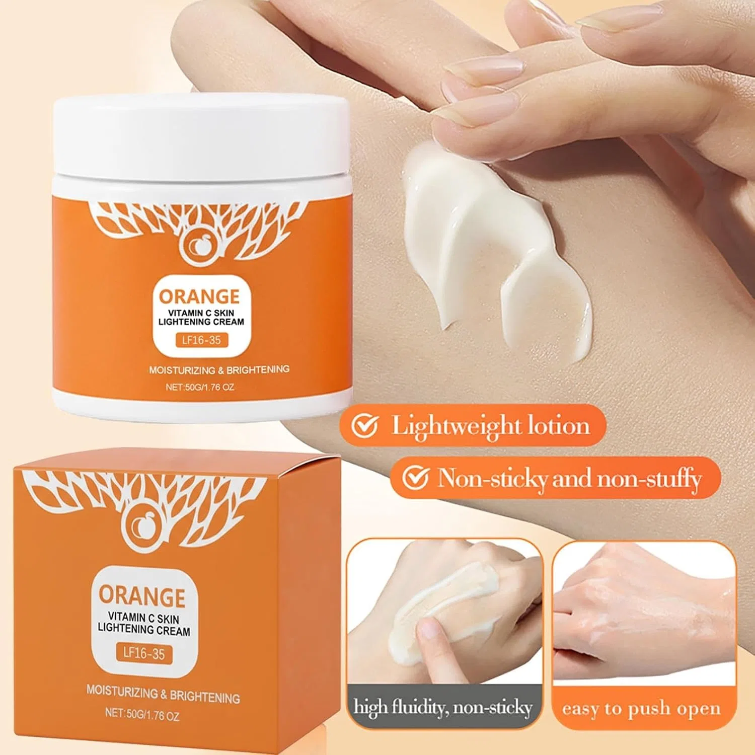 Крем для лица Orange Vitamin C Skin Lightening Cream Yuxtth, 50 г — фото 4