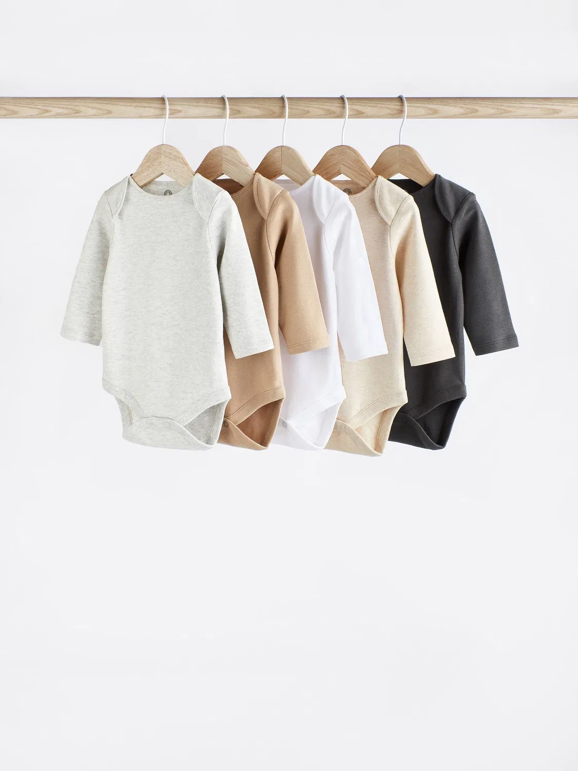 Комплект боди с длинным рукавом 5 шт, Neutral Baby Essential Next, нейтральный
