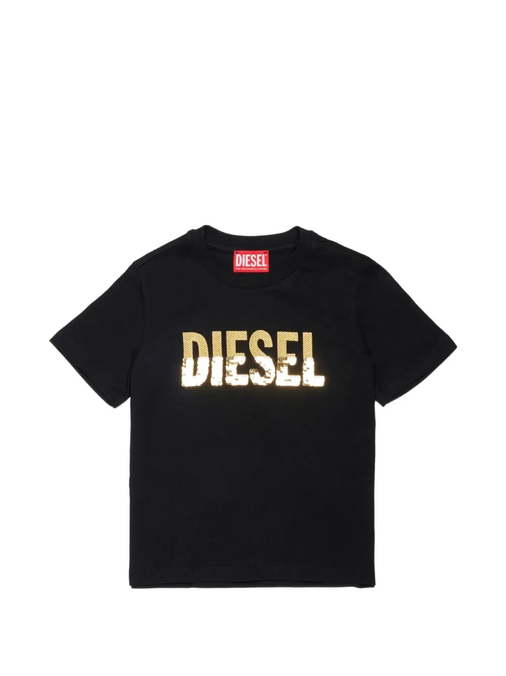 Футболка с пайетками Diesel Kids, черный