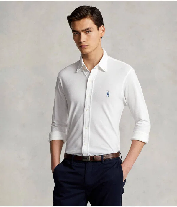 Мужская рубашка оксфорд с длинным рукавом Polo Ralph Lauren, белый