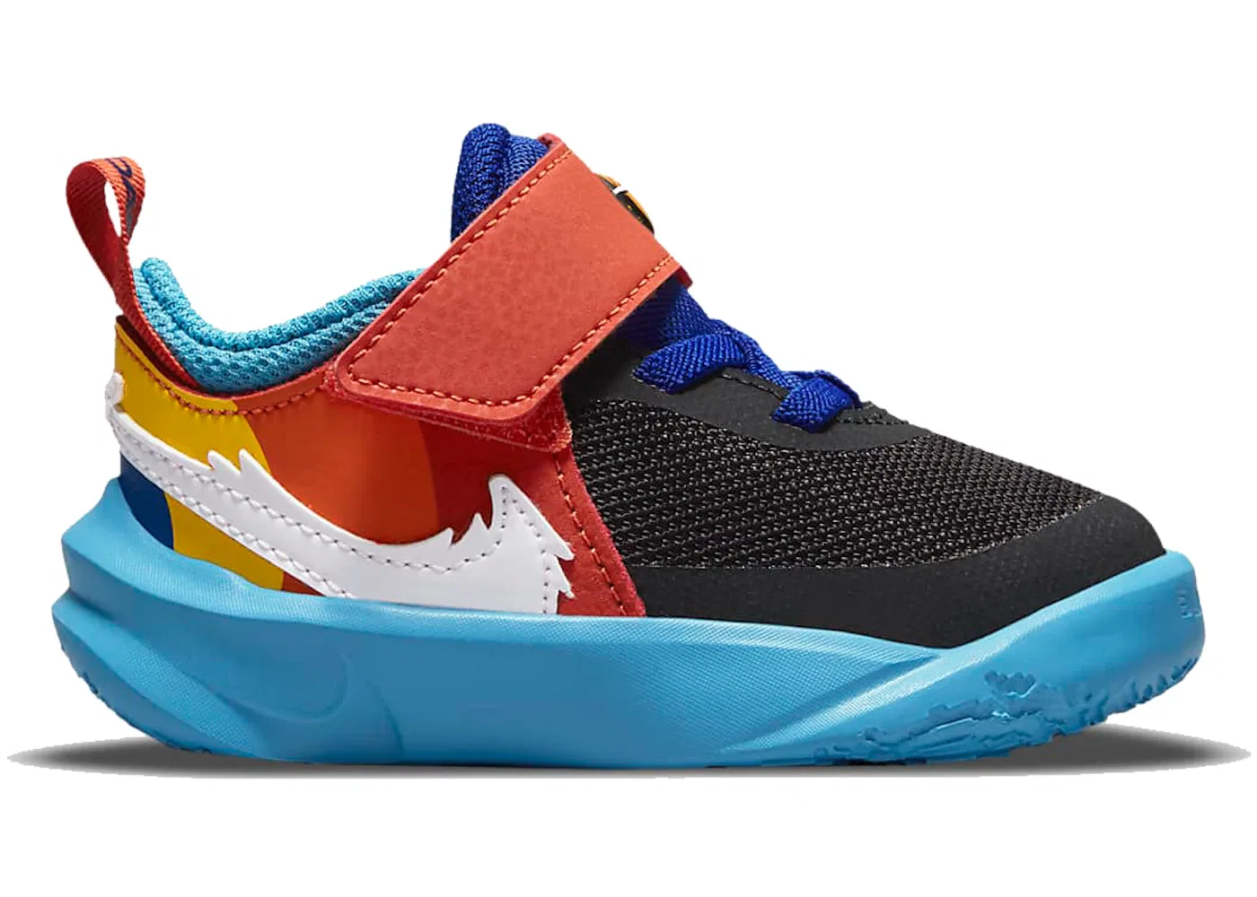 Детские кроссовки с липучками Nike Team Hustle D 10 SE Nike, Black/Hyper Royal-Orange-White