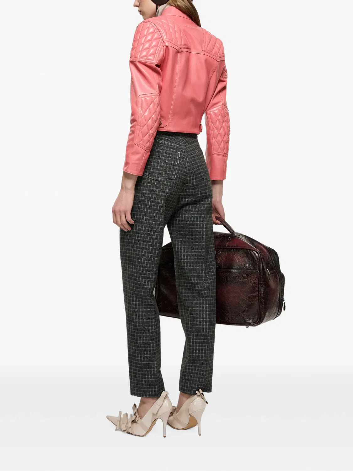 Шерстяные зауженные брюки Acne Studios, зеленый — фото 3