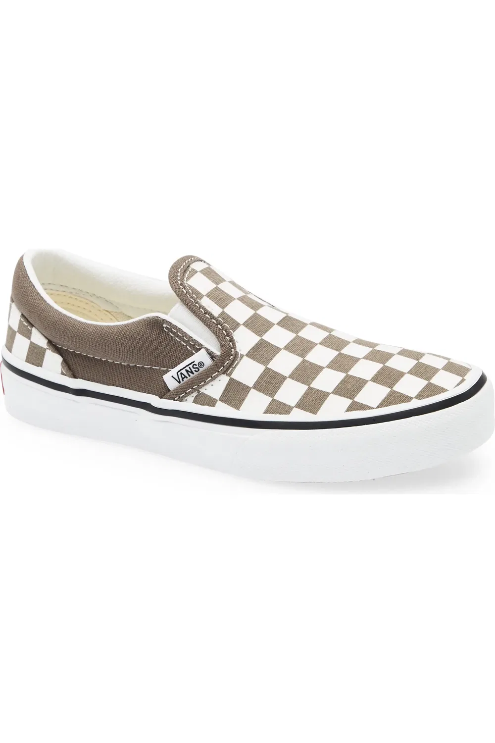 Детские кеды slip-on на низком профиле Classic Slip-On Vans, Checkerboard Walnut