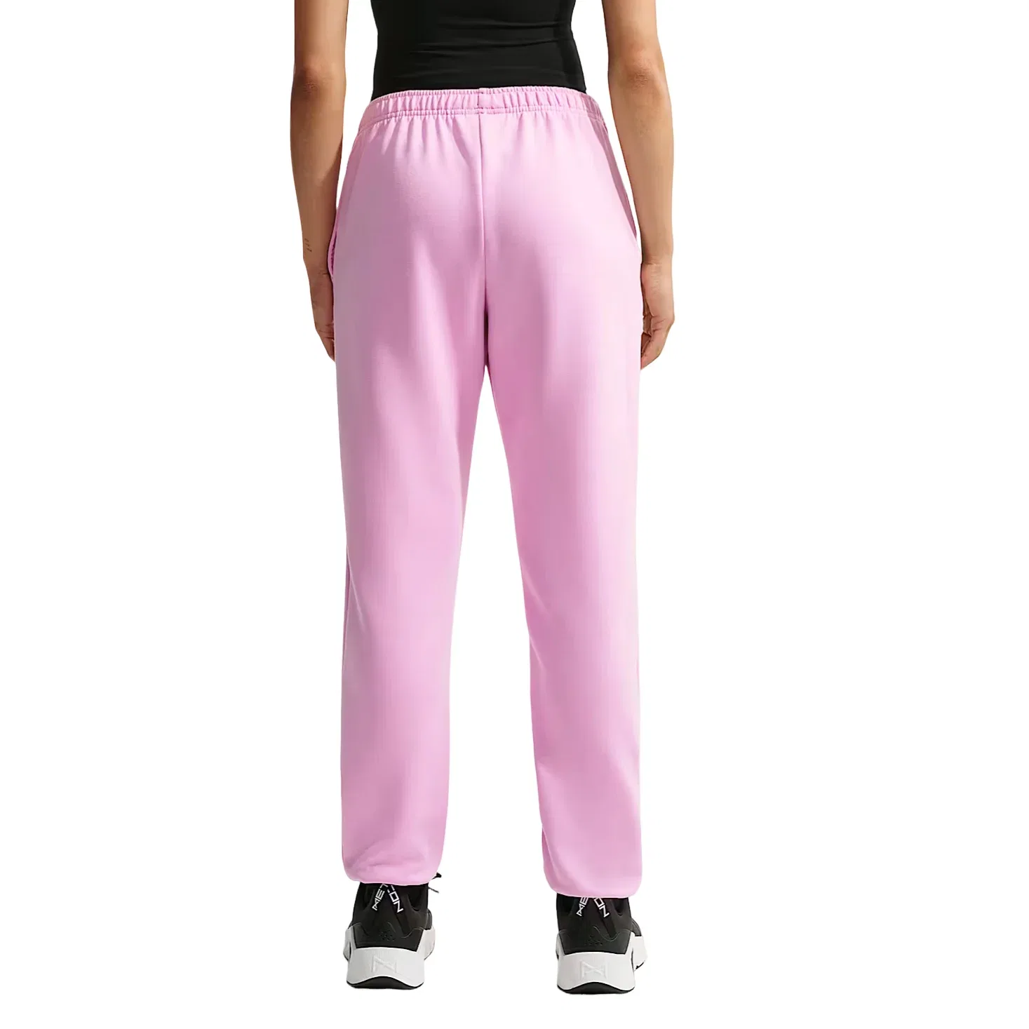 Женские брюки Studio Fleece Sport Dri-FIT Mid-Rise Pants 'Pink Rise White' Nike, Pink Rise/White — фото 2