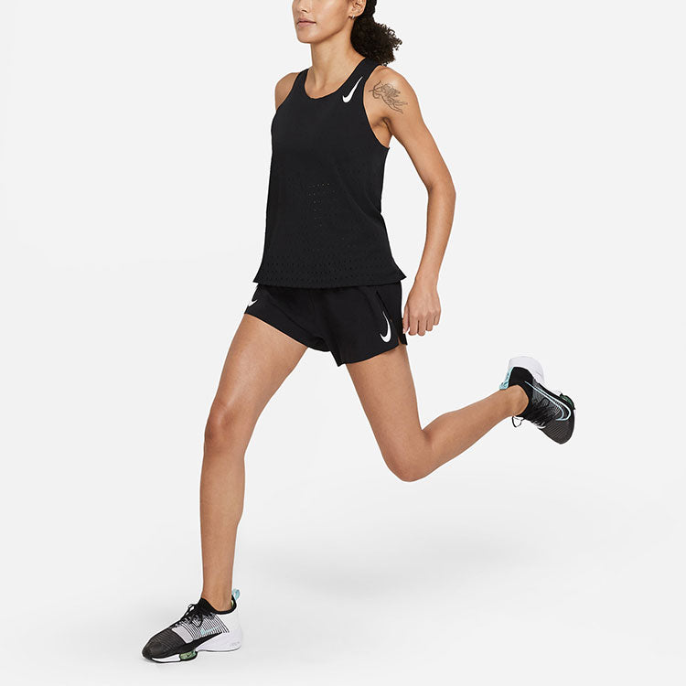 Шорты (WMNS) Nike Aeroswift Running Sports Shorts Black CZ9399-010 — фото 3