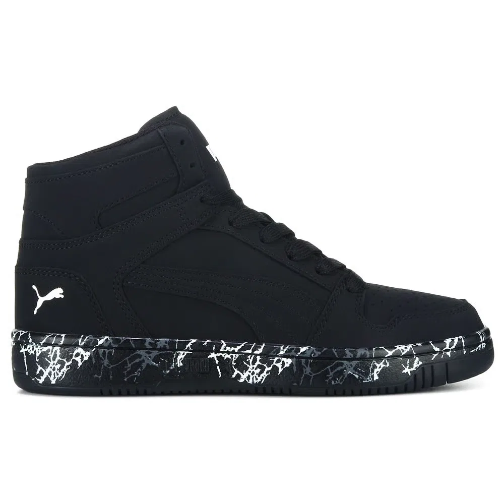 Детские высокие кроссовки Puma, Black/Nubuck — фото 2
