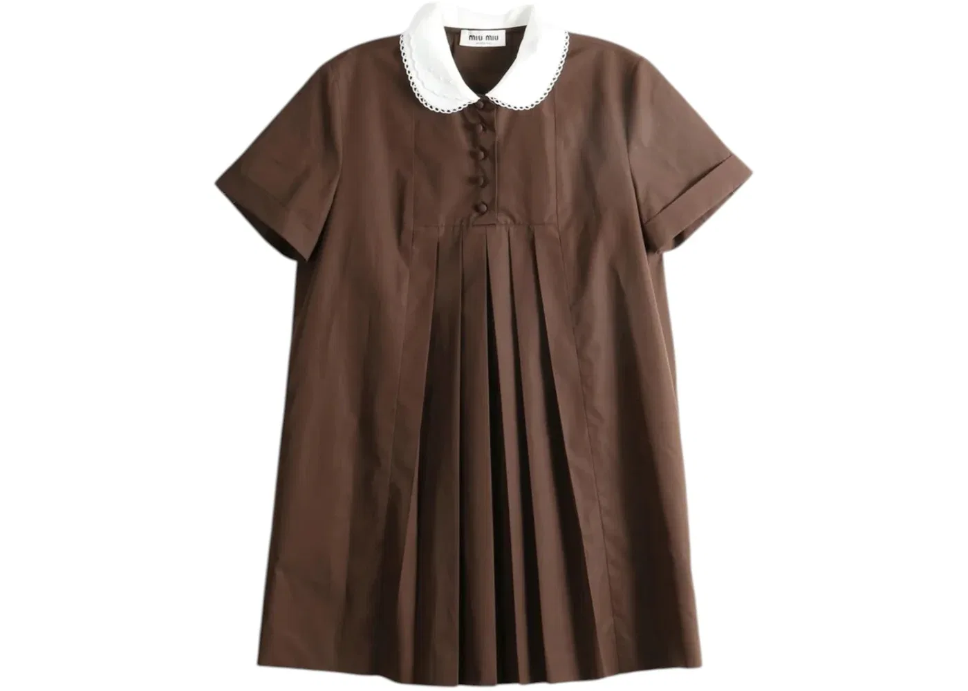 Женское платье из поплина Miu Miu, Ebano