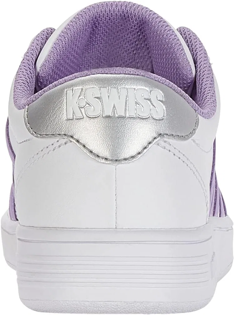 Детские кроссовки для девочек Classic Pro K-Swiss, White/Silver/Purple Rose — фото 4
