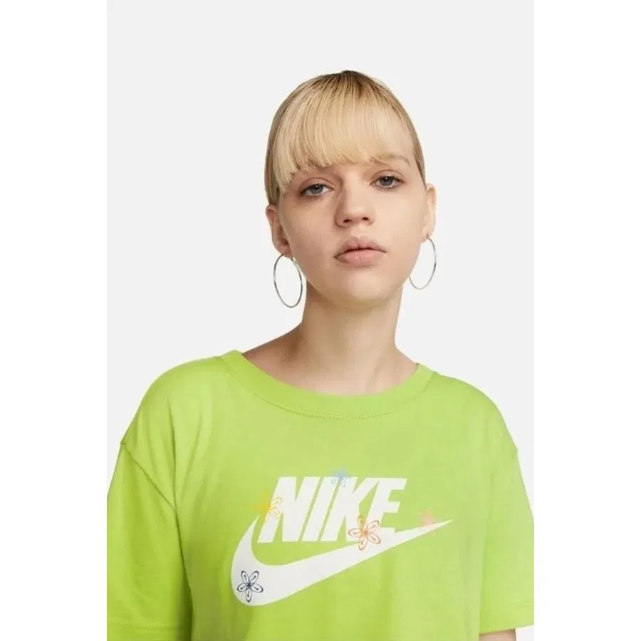 Женская футболка с принтом Futura Flover Nike, Зеленый — фото 3