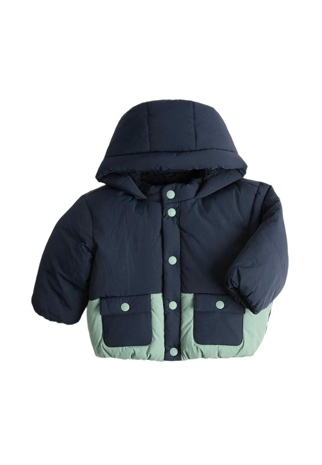 Утепленное пальто средней плотности, унисекс - зимнее пальто Marks & Spencer, Navy