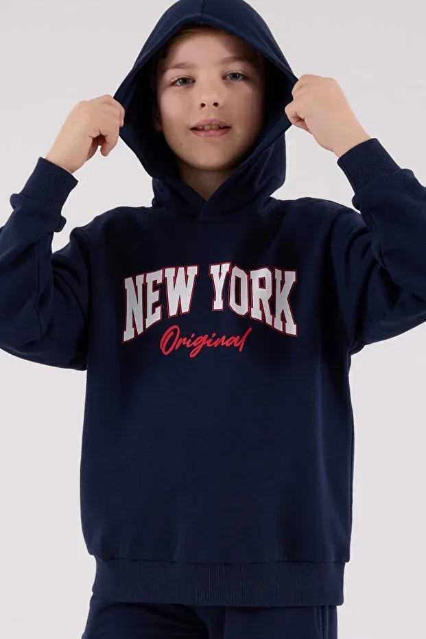 Детский спортивный костюм с принтом Rolypoly, Navy Blue — фото 4