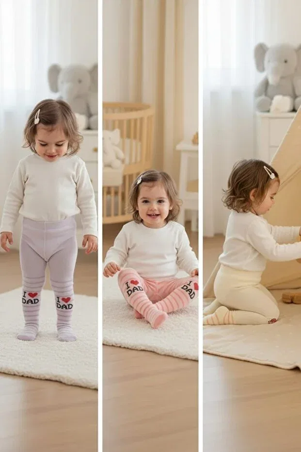 Детские колготки для девочек хлопковые с узором Amélio Kids, Multicolor — фото 2