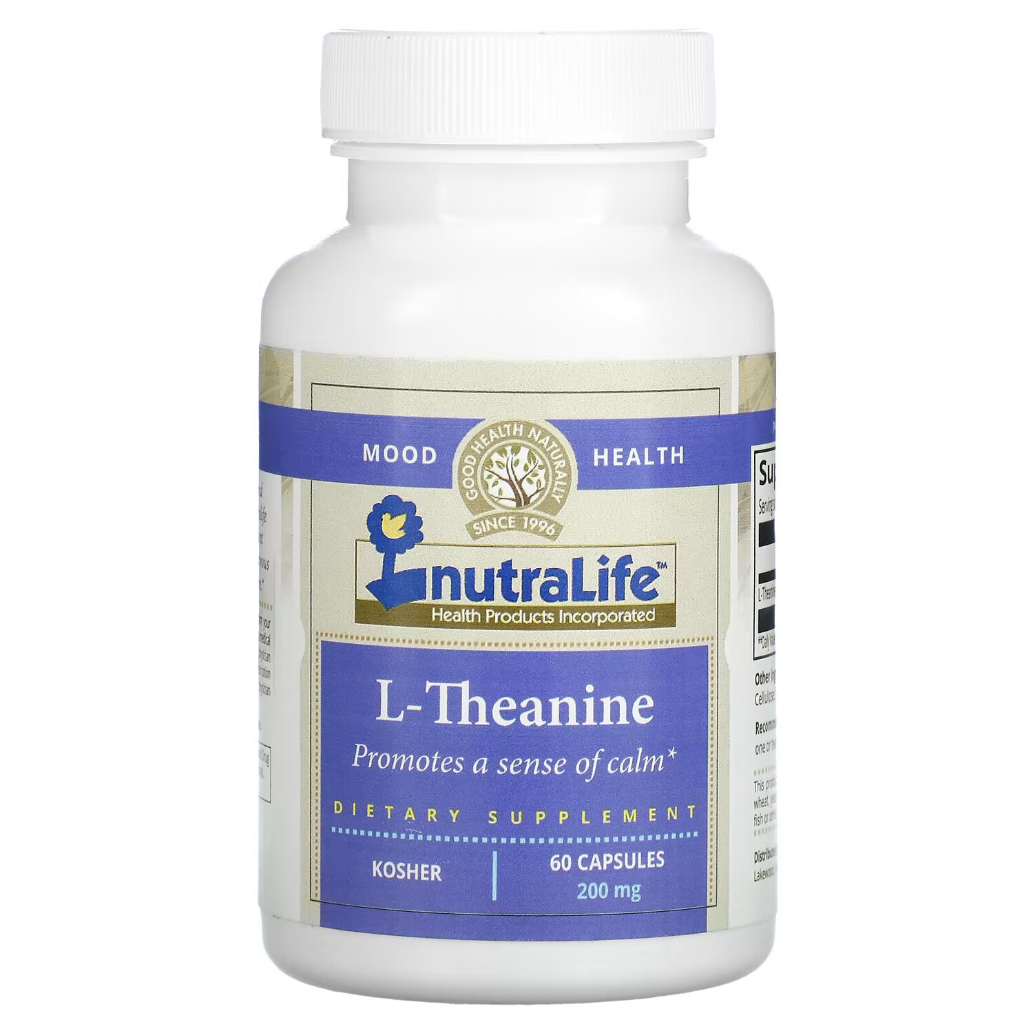 

NutraLife, L-теанин, 200 мг, 60 капсул