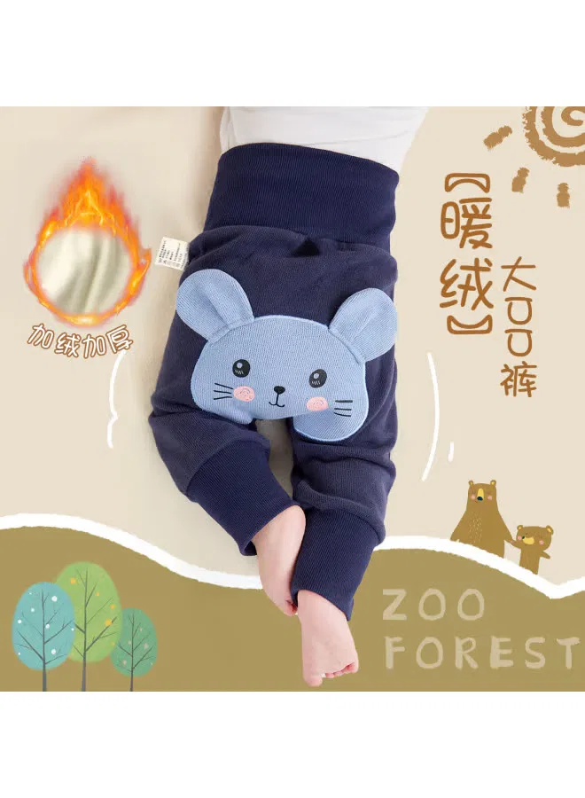 Штаны утепленные с флисовой подкладкой для малышей Doodle Home, темно-синий — фото 2