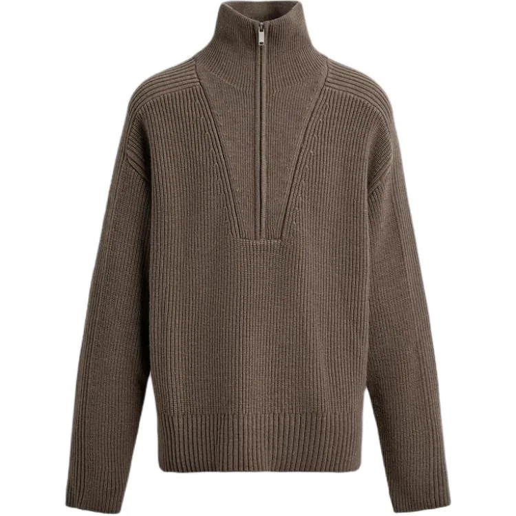 Мужской свитер с высоким воротом Brown/Dark Taupe ZARA