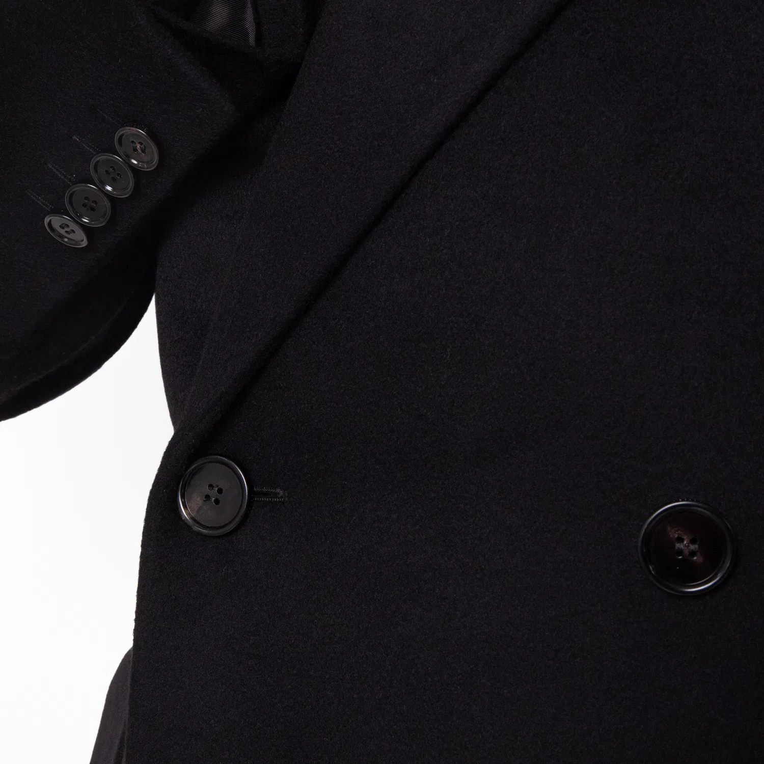 Пальто двубортное из кашемира Double-Breasted Cashmere Tailored Coat Burberry, Black — фото 2