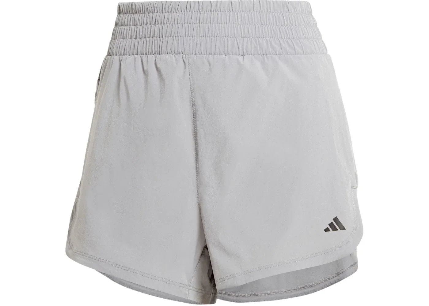 Женские шорты с застежкой-молнией из стрейч-ткани Adidas, Grey Three
