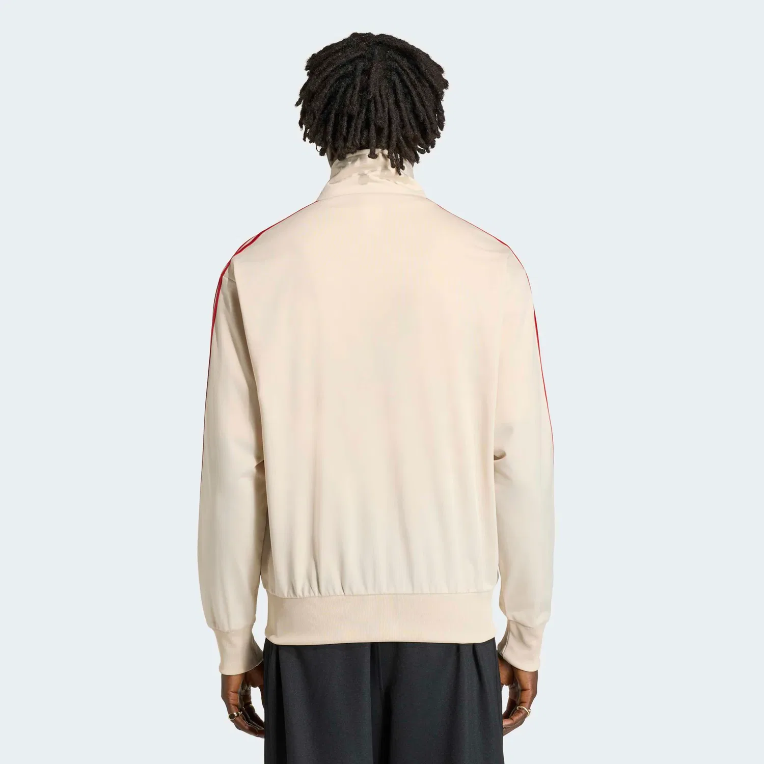 Мужская тренировочная куртка с воротником-стойкой Firebird Originals Adidas Originals, Crystal Linen/Better Scarlet — фото 2