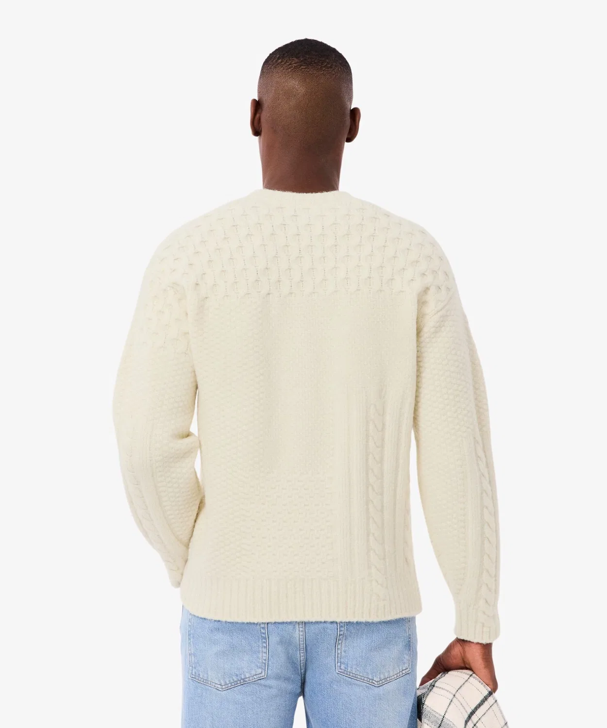 Свитер Woolrich Relax Fit, вязаный, офф-белый — фото 3