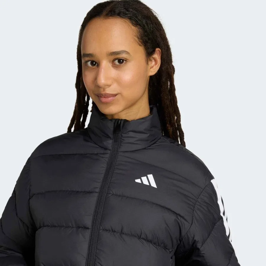 Женская ветрозащитная куртка с капюшоном adidas Essentials Climawarm Mont JM8421, Черный — фото 4