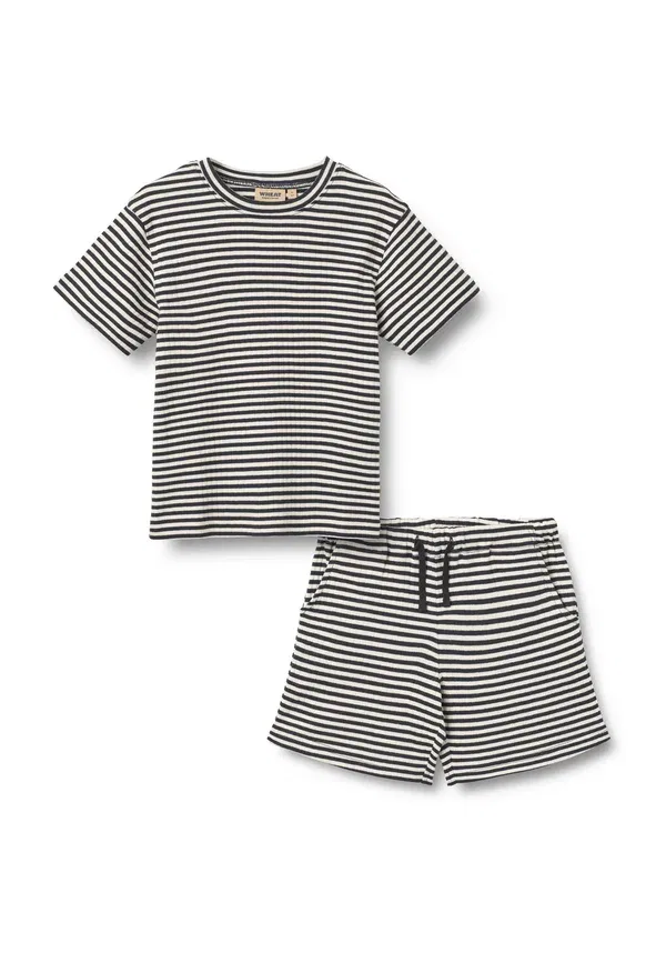 Комплект из шорт и топа cotton, Set fabian, Wheat, темно-синий Rib Stripe