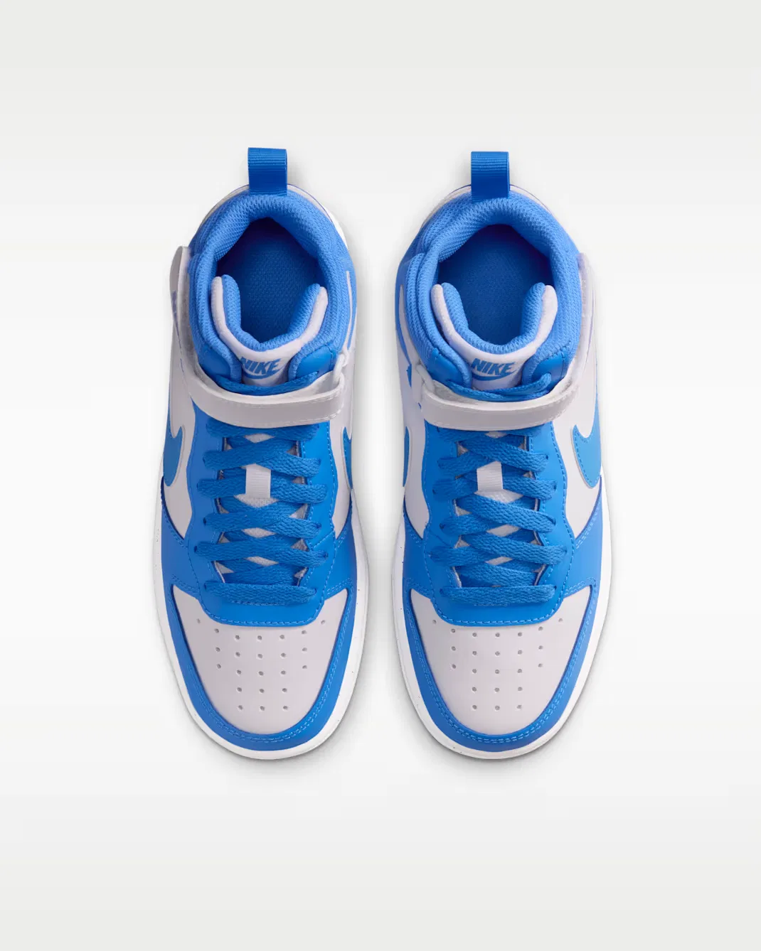 Кроссовки для детей постарше Nike Court Borough Mid 2, White/Blue Crystal/White/Blue Crystal — фото 4