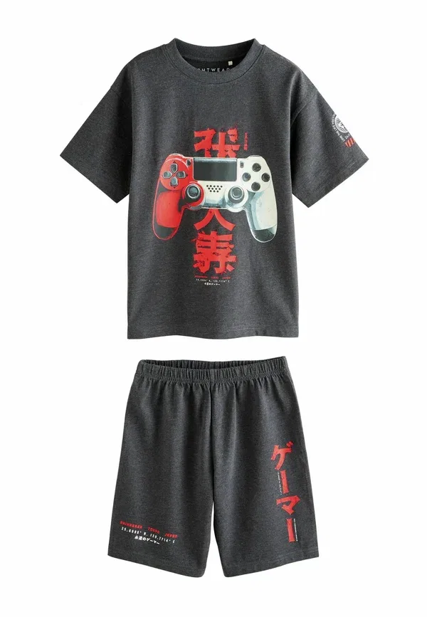 Комплект пижам с принтом Regular fit - short pyjamas 2 pack set Next, grey red Tokyo football, красный/серый — фото 3