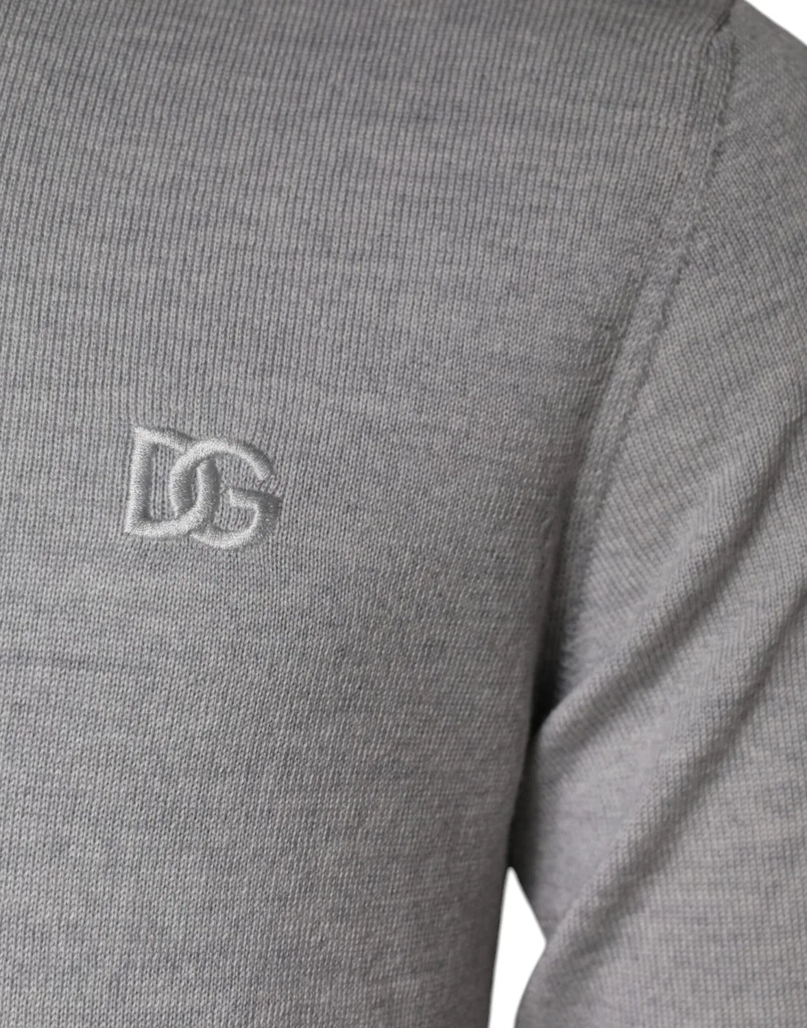 Мужской пуловер с круглым вырезом Pullover Sweater Dolce & Gabbana, Light Grey — фото 4
