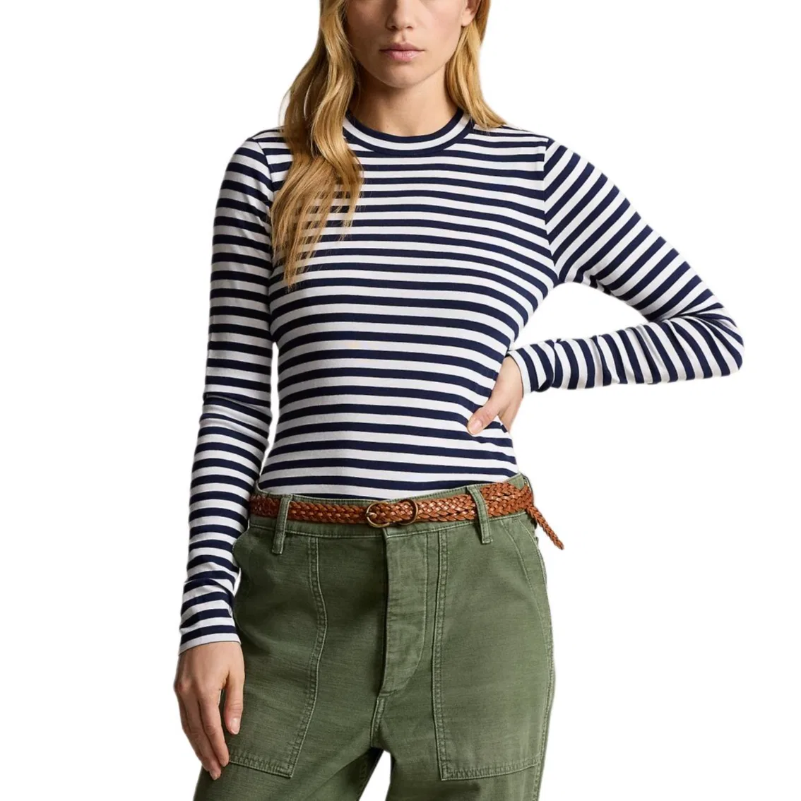 Женская футболка с принтом Slim Fit Polo Ralph Lauren, Multicolor — фото 4