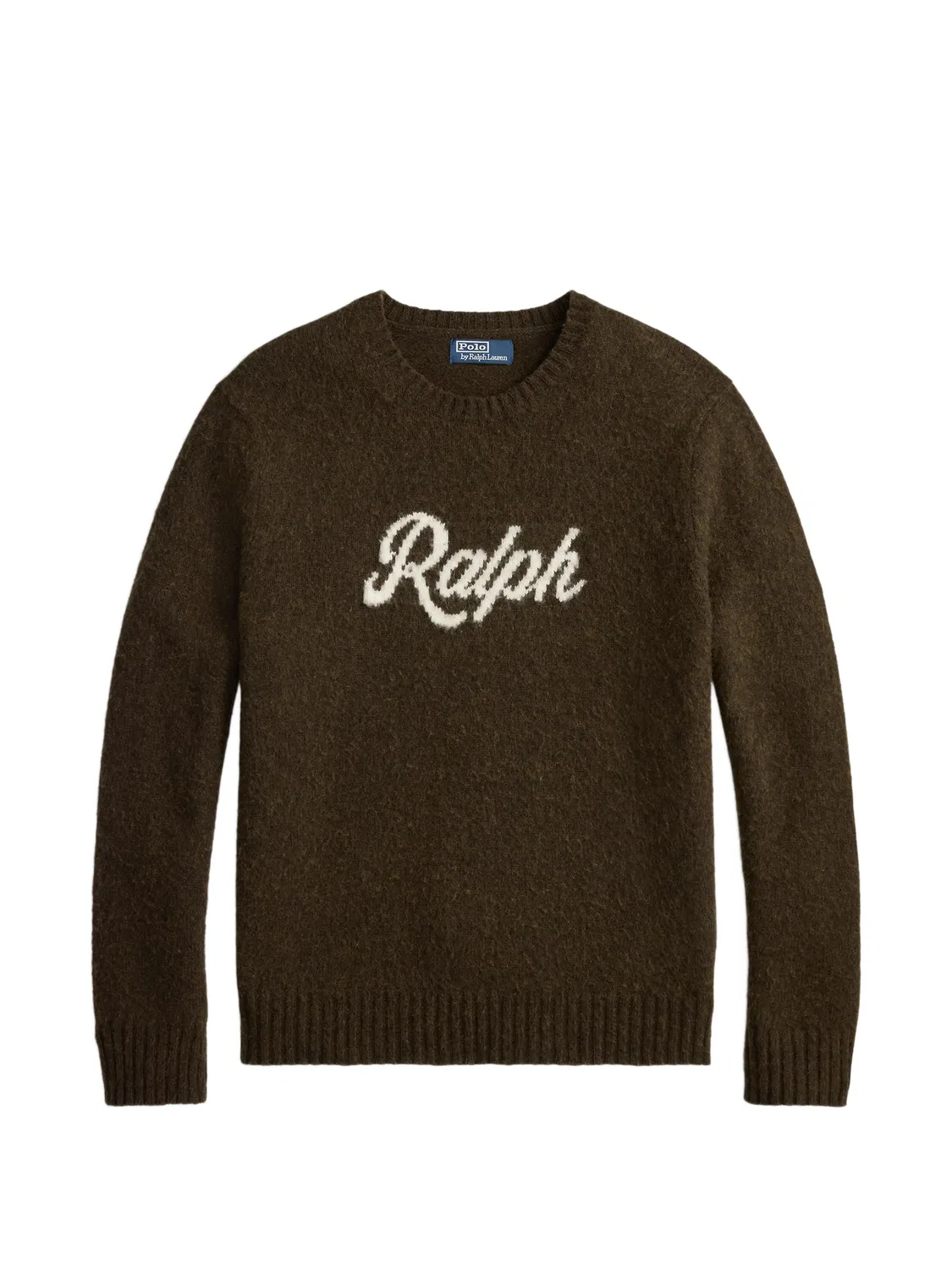 Polo Ralph Lauren Джемпер с интарсией логотипа, коричневый