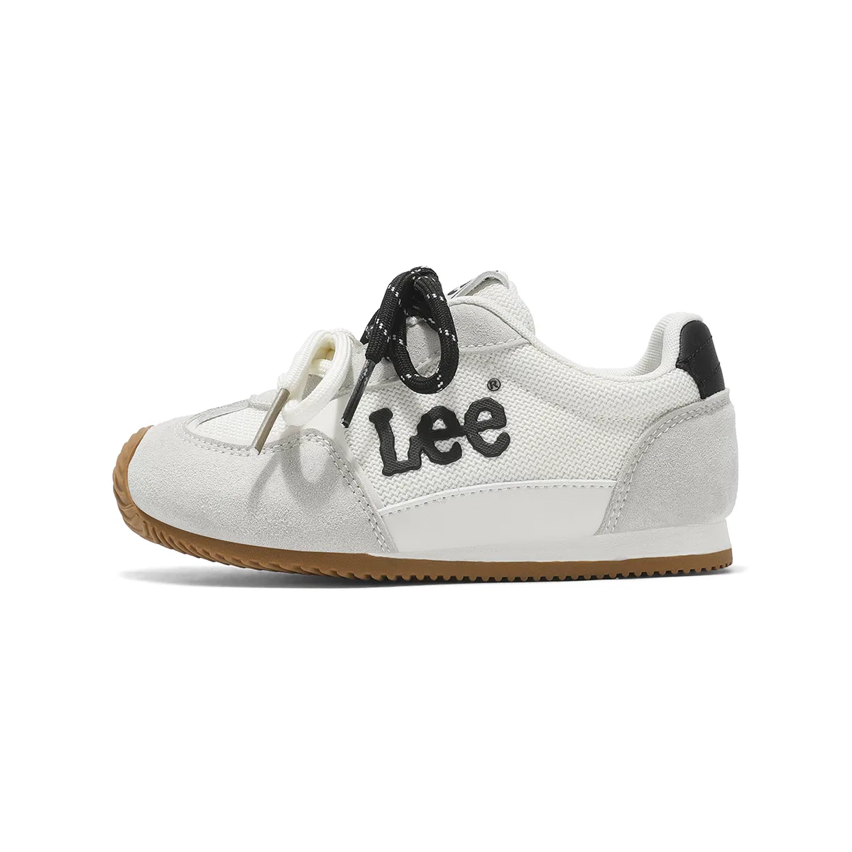 Детские кроссовки с замшей и сеткой Suede Mesh Low top Running Shoes Lee, White Black