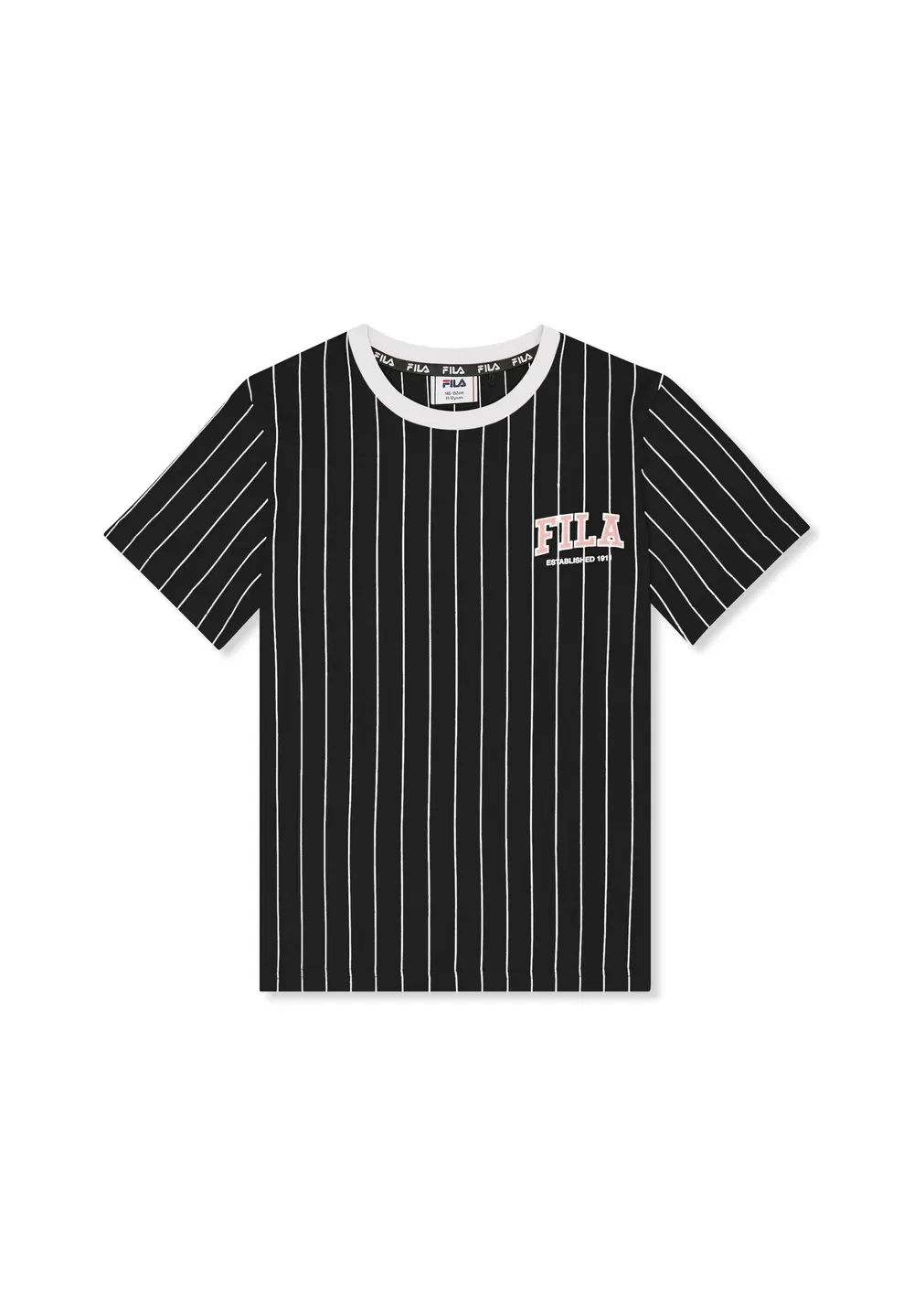 Футболка с принтом в полоску от Apparel rifredi Fila, Black/Egret Striped