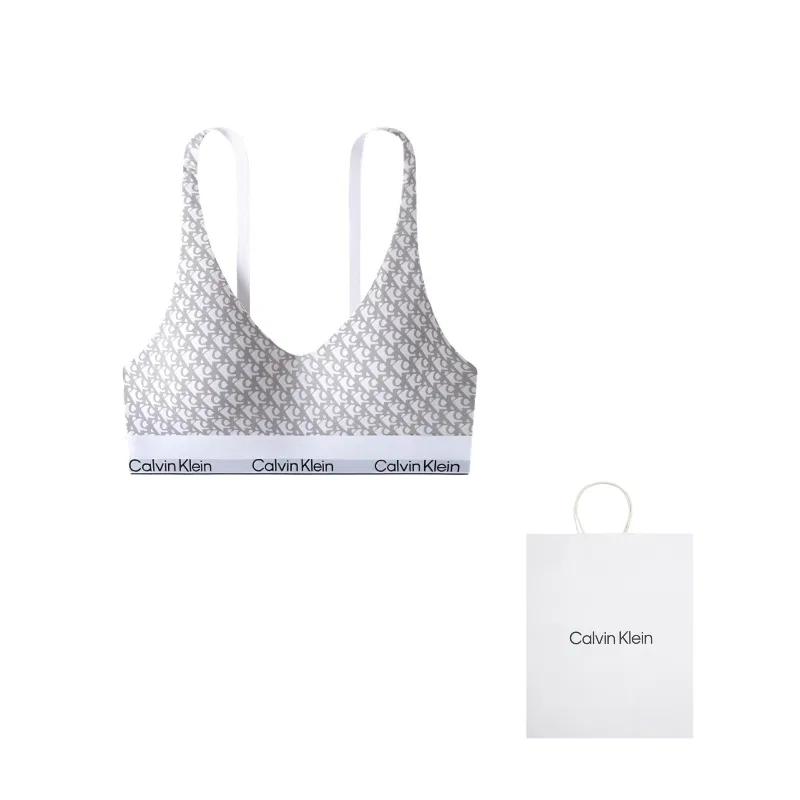 Женский бюстгальтер-бандо с модельной лентой Modern Gravity Band Bra Calvin Klein, Mist Beige Gray