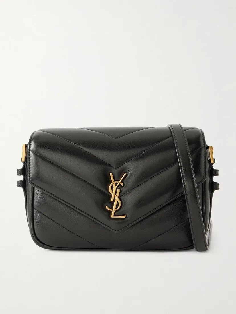 Сумка на плечо Loulou Toy из стеганой кожи SAINT LAURENT, черный